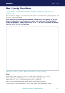 Free Halloween Maths Drawing Sheet | Year 3 Core | BookFlik