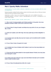 Free Halloween Maths Quiz | Year 3 Core | BookFlik