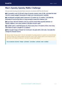 Free Halloween Maths Poster | Year 5 Greater Depth | BookFlik