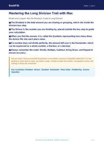 Free Long Division Poster | Year 5 Greater Depth | BookFlik