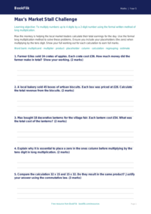 Free Long Multiplication Activity Sheet | Year 5 Greater Depth | BookFlik