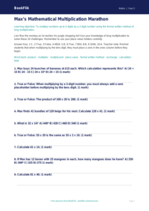 Free Long Multiplication Quiz | Year 5 Greater Depth | BookFlik
