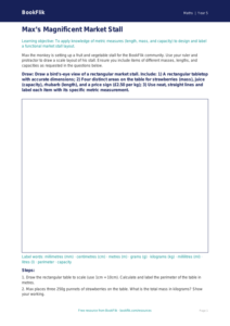 Free Measurement Drawing Sheet | Year 5 Greater Depth | BookFlik