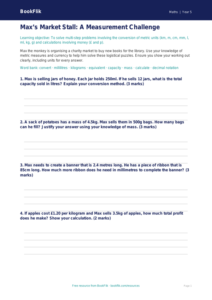 Free Measurement Template | Year 5 Greater Depth | BookFlik