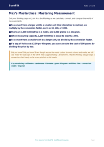 Free Measurement Poster | Year 6 Core | BookFlik