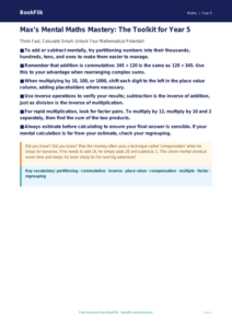 Free Mental Maths Poster | Year 5 Greater Depth | BookFlik