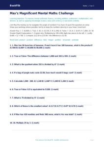 Free Mental Maths Quiz | Year 5 Greater Depth | BookFlik