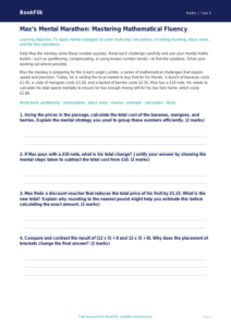 Free Mental Maths Track Sheet | Year 5 Greater Depth | BookFlik