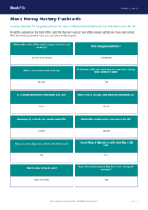Free Money Flashcards | Year 1 Core | BookFlik