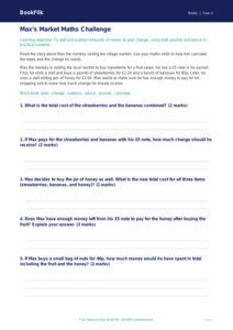 Free Money Track Sheet | Year 3 Core | BookFlik