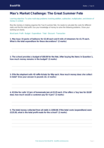 Free Money Activity Sheet | Year 6 Core | BookFlik