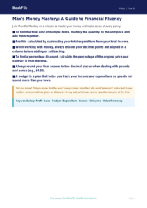 Free Money Poster | Year 6 Core | BookFlik