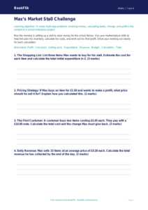Free Money Template | Year 6 Core | BookFlik