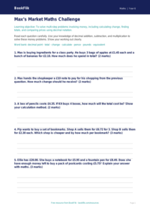 Free Money Worksheet | Year 6 Core | BookFlik
