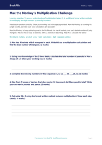 Free Multiplication Assessment | Year 3 Core | BookFlik