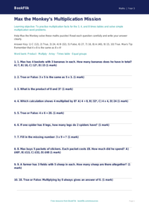 Free Multiplication Quiz | Year 3 Core | BookFlik