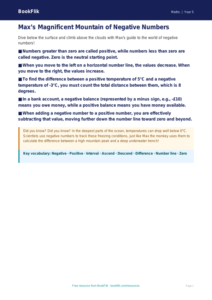 Free Negative Numbers Poster | Year 5 Greater Depth | BookFlik