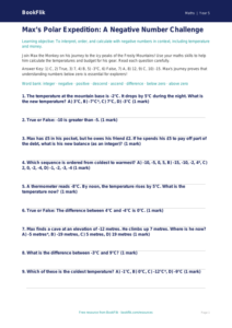 Free Negative Numbers Quiz | Year 5 Greater Depth | BookFlik