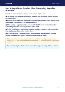Free Negative Numbers Poster | Year 6 Core | BookFlik