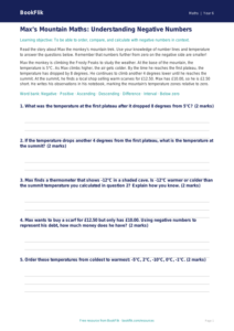 Free Negative Numbers Track Sheet | Year 6 Core | BookFlik