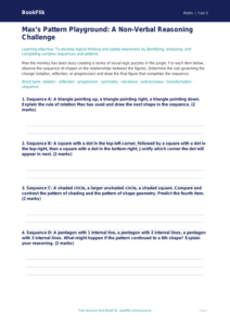 Free Non Verbal Reasoning Activity Sheet | Year 5 Greater Depth | BookFlik