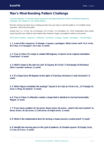 Free Non Verbal Reasoning Quiz | Year 5 Greater Depth | BookFlik