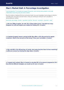 Free Percentages Template | Year 5 Greater Depth | BookFlik