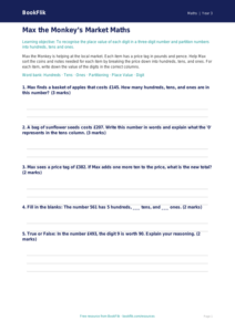 Free Place Value Activity Sheet | Year 3 Core | BookFlik