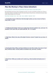 Free Place Value Template | Year 3 Core | BookFlik