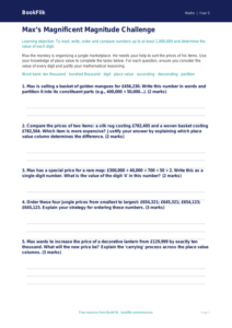 Free Place Value Activity Sheet | Year 5 Greater Depth | BookFlik
