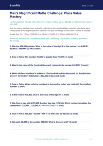 Free Place Value Quiz | Year 5 Greater Depth | BookFlik