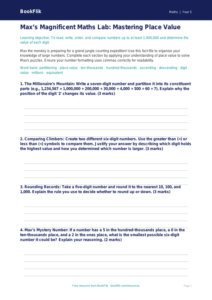 Free Place Value Template | Year 5 Greater Depth | BookFlik