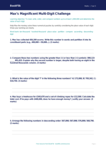 Free Place Value Worksheet | Year 5 Greater Depth | BookFlik