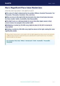 Free Place Value Poster | Year 6 Core | BookFlik