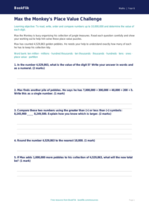 Free Place Value Worksheet | Year 6 Core | BookFlik