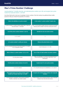 Free Prime Numbers Flashcards | Year 5 Greater Depth | BookFlik