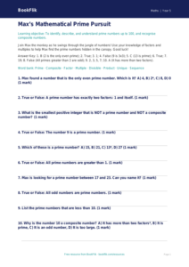 Free Prime Numbers Quiz | Year 5 Greater Depth | BookFlik