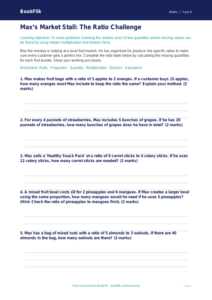 Free Ratio And Proportion Activity Sheet | Year 6 Core | BookFlik