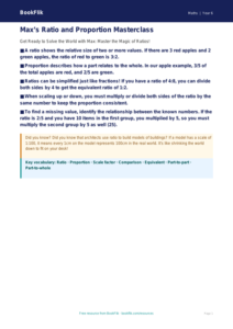 Free Ratio And Proportion Poster | Year 6 Core | BookFlik