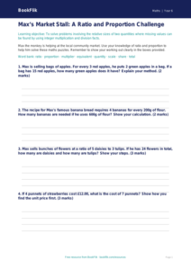 Free Ratio And Proportion Template | Year 6 Core | BookFlik
