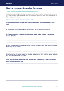 Free Rounding Worksheet | Year 3 Core | BookFlik