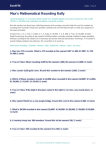Free Rounding Quiz | Year 5 Greater Depth | BookFlik