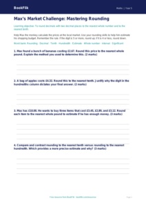 Free Rounding Template | Year 5 Greater Depth | BookFlik