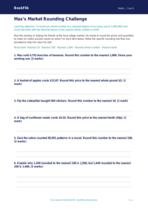 Free Rounding Activity Sheet | Year 6 Core | BookFlik