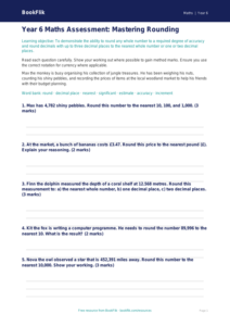 Free Rounding Assessment | Year 6 Core | BookFlik