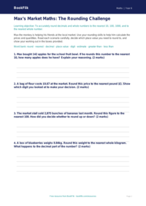 Free Rounding Worksheet | Year 6 Math Practice | BookFlik