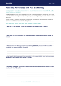 Free Rounding Worksheet | Year 6 Core | BookFlik