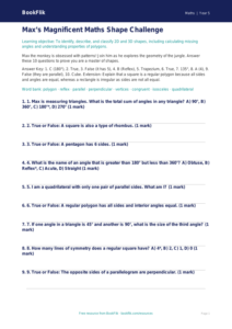Free Shape Quiz | Year 5 Greater Depth | BookFlik