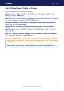 Free Shape Poster | Year 6 Core | BookFlik