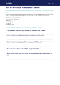 Free Statistics Activity Sheet | Year 2 Core | BookFlik